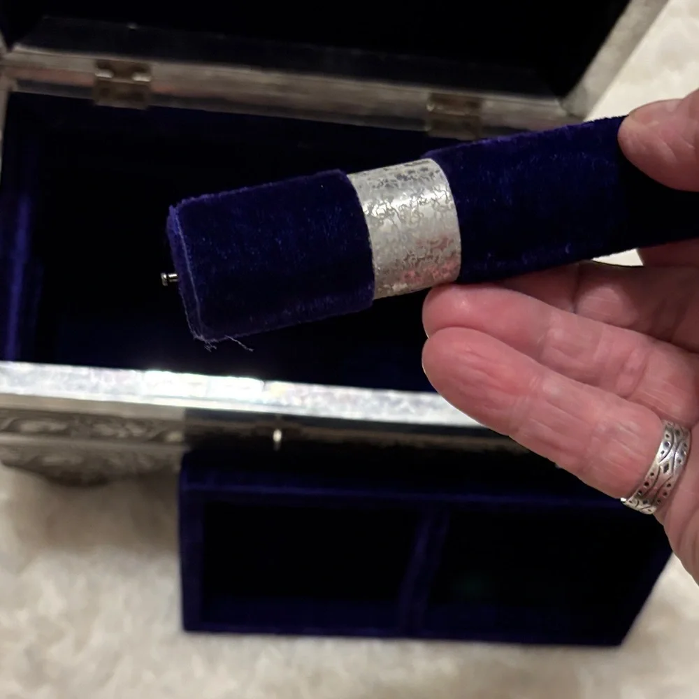 Brighton Silver Elephant Motif Jewelry Chest on rollers